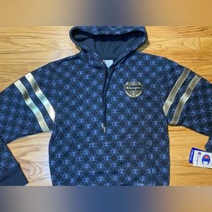 Champion World Class Classic fleece Hoodie Men’s Sz S Black & gold New